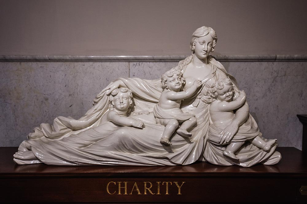 William Rush Charity sculpture at the Masonic Temple in Philadelphia, Pennsylvania