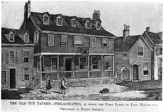 Tun Tavern Line drawing