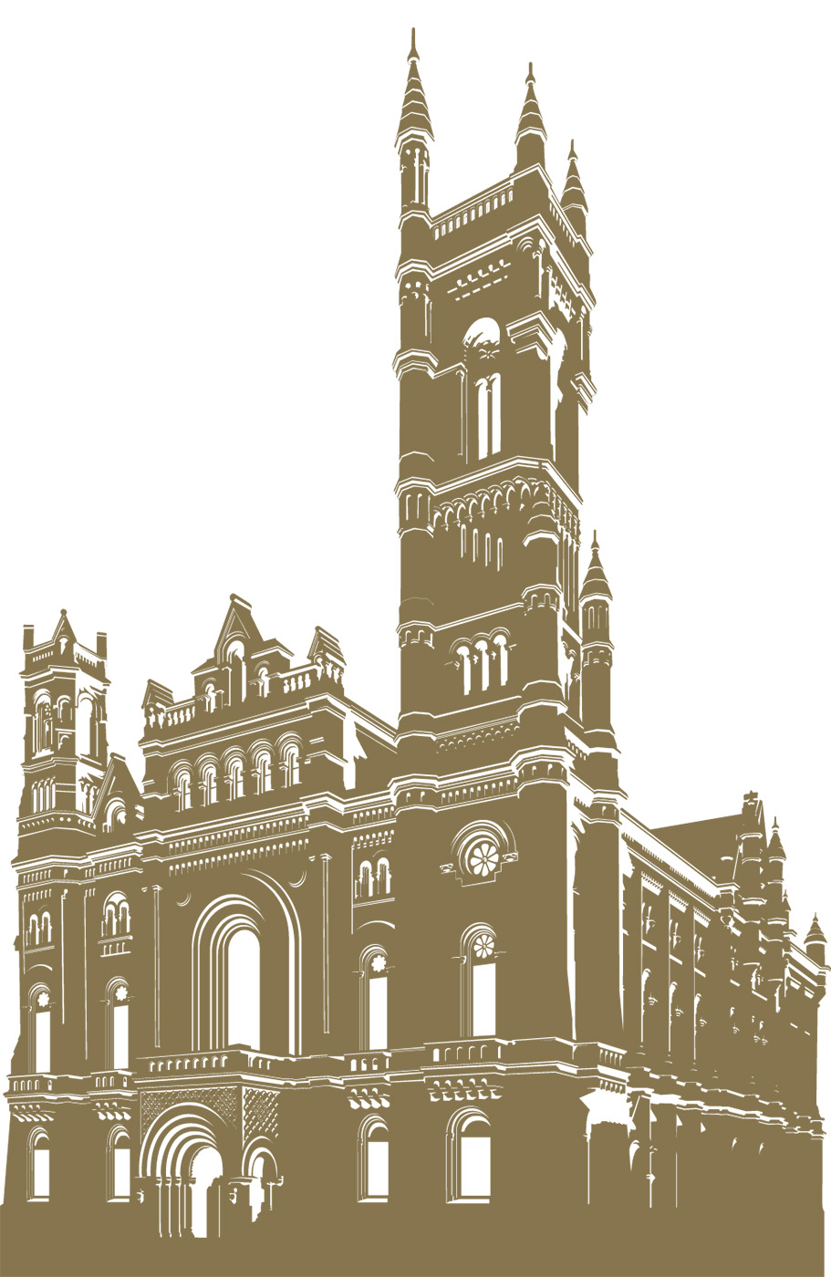 Graphic illustration of the Masonic Temple